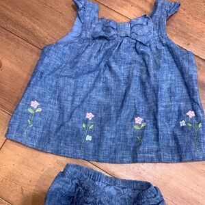 janie and jack denim dress and ruffle bloomers